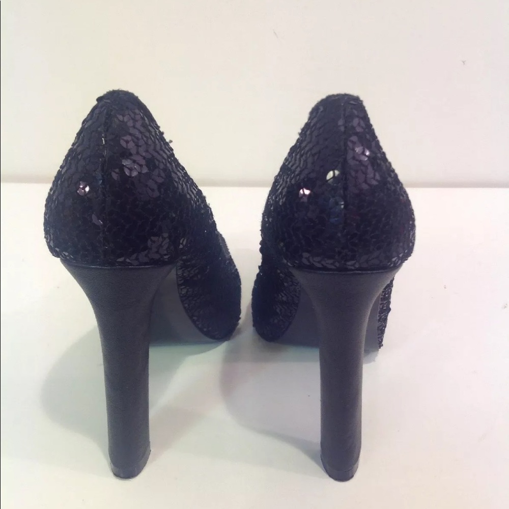 Dolce Vita Black Sequin Heels sexy night out prom - Picture 3 of 8